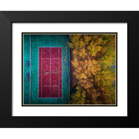 The Autumn Invasion Black Modern Wood Framed Art Print with Double Matting by Manuel Martin, Jose