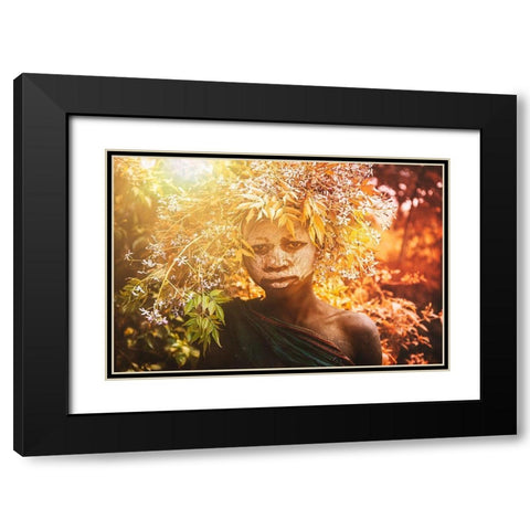 Surmacolors Black Modern Wood Framed Art Print with Double Matting by Yosifov, Svetlin