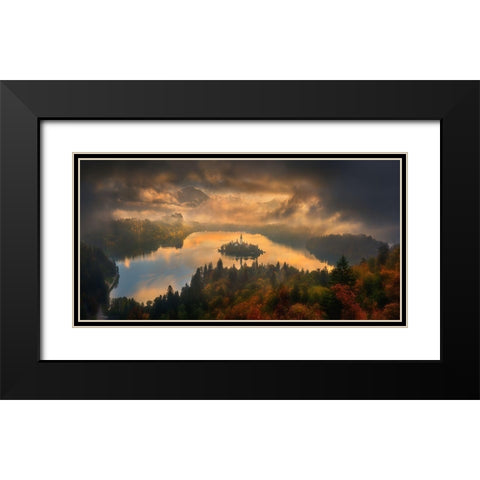 Bled... Black Modern Wood Framed Art Print with Double Matting by Browko, Krzysztof