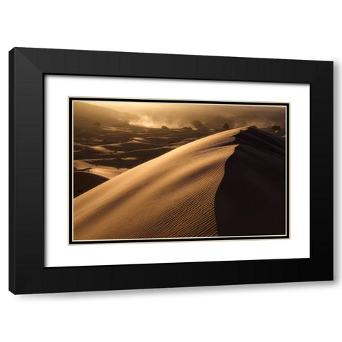 Merzuga Black Modern Wood Framed Art Print with Double Matting by Anton, Rostovskiy