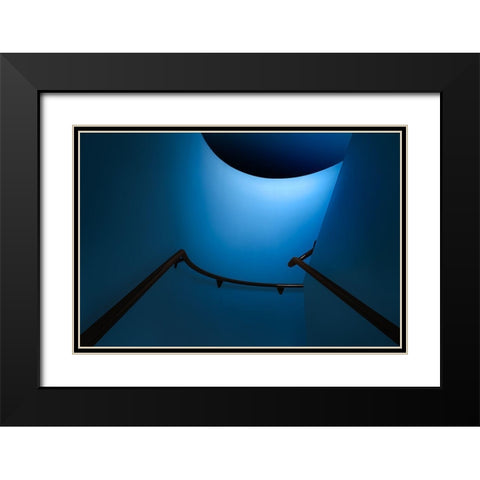 Protekto Black Modern Wood Framed Art Print with Double Matting by Huybrighs, Marc