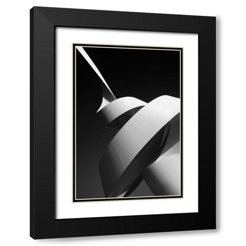 The Scroll Black Modern Wood Framed Art Print with Double Matting by Galamba, Joao