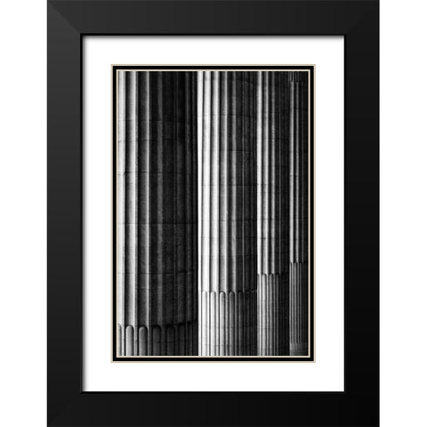 Pillars Black Modern Wood Framed Art Print with Double Matting by Pfeiffer, Peter
