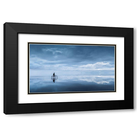 Walking In The Sky... Black Modern Wood Framed Art Print with Double Matting by Kukrinov, Alexandr