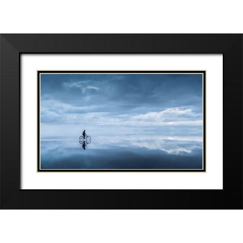 Walking In The Sky... Black Modern Wood Framed Art Print with Double Matting by Kukrinov, Alexandr