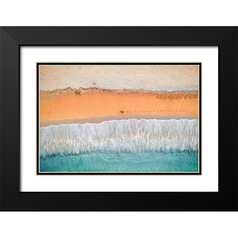 Seashore Black Modern Wood Framed Art Print with Double Matting by Gelmini, Paolo