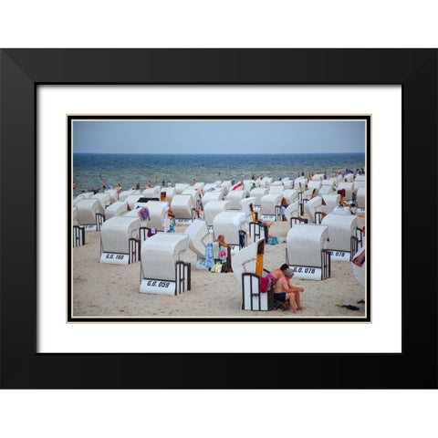 Sea Black Modern Wood Framed Art Print with Double Matting by Della Latta, Massimo