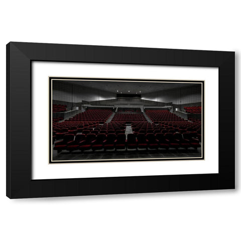 Empty Seats Black Modern Wood Framed Art Print with Double Matting by Almasri, Muhammad