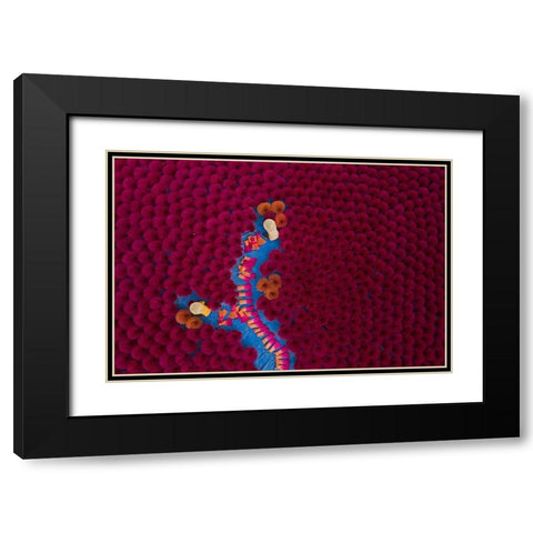 Working Incense Black Modern Wood Framed Art Print with Double Matting by Khan Ronnie, Azim