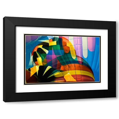 Balloons Black Modern Wood Framed Art Print with Double Matting by Berry, Jerry
