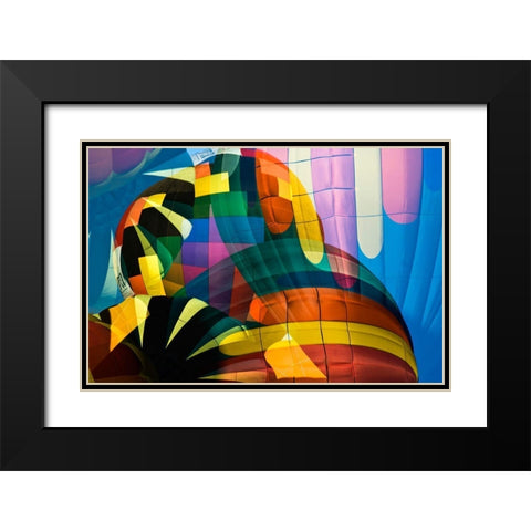 Balloons Black Modern Wood Framed Art Print with Double Matting by Berry, Jerry