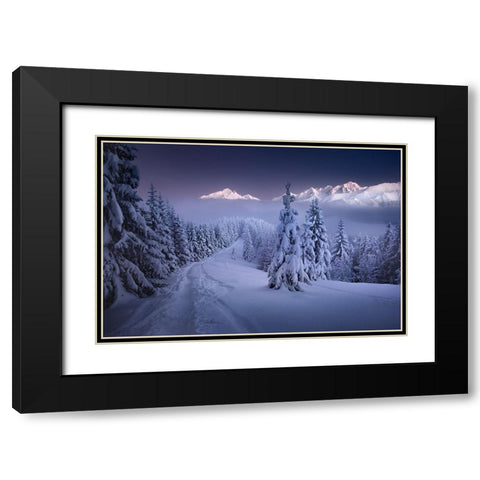 In The Winter Black Modern Wood Framed Art Print with Double Matting by Nienartowicz, Karol
