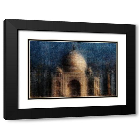Taj Mahal Black Modern Wood Framed Art Print with Double Matting by Hawerkamp, Hans-Wolfgang