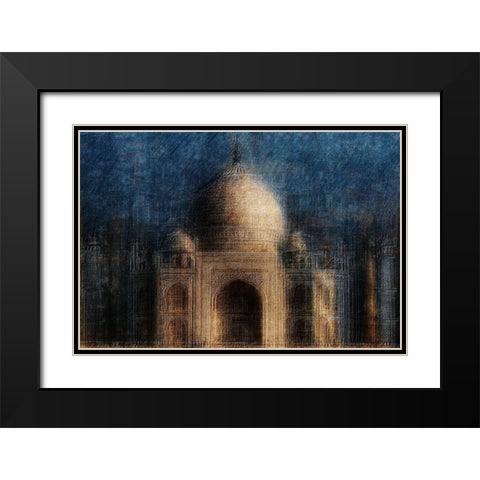 Taj Mahal Black Modern Wood Framed Art Print with Double Matting by Hawerkamp, Hans-Wolfgang