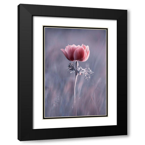 Pink ! So What ? Black Modern Wood Framed Art Print with Double Matting by Bravin, Fabien