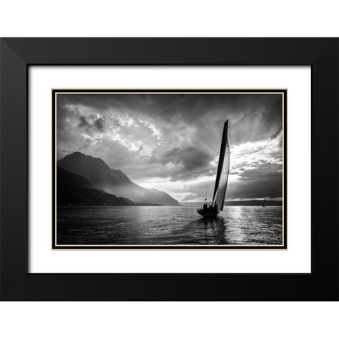 Bol Dor Black Modern Wood Framed Art Print with Double Matting by Fangueiro, Jose