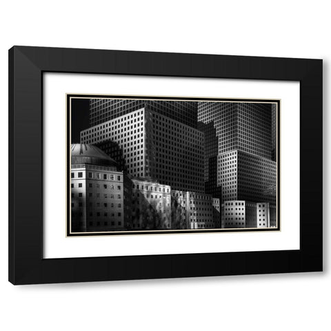 Lego City Black Modern Wood Framed Art Print with Double Matting by Ruiz Dueso, Jorge
