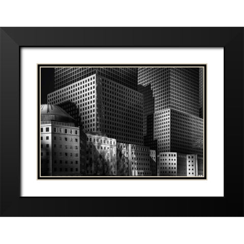 Lego City Black Modern Wood Framed Art Print with Double Matting by Ruiz Dueso, Jorge