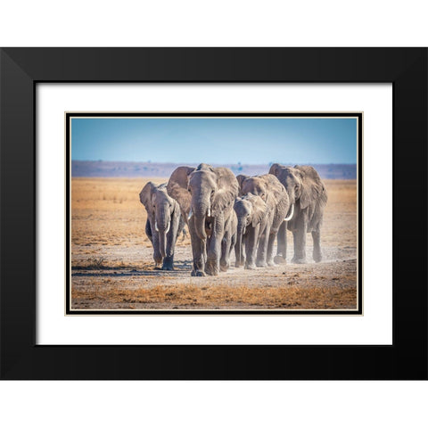 The Titans Black Modern Wood Framed Art Print with Double Matting by C. Sink, Jeffrey