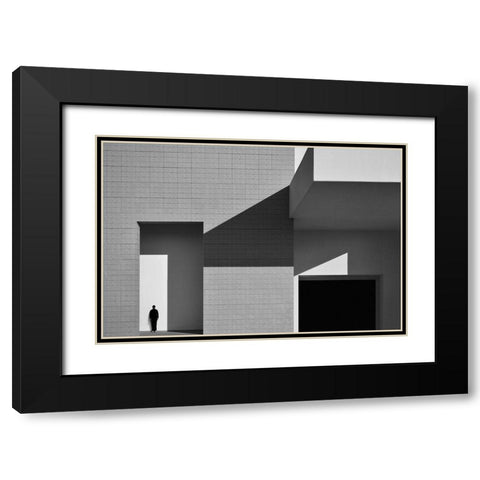 Fan Ho Effect Black Modern Wood Framed Art Print with Double Matting by Joseph, Florentinus