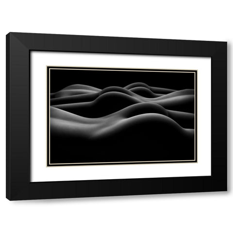 Untitled Black Modern Wood Framed Art Print with Double Matting by Cloud, Mountain