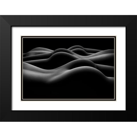 Untitled Black Modern Wood Framed Art Print with Double Matting by Cloud, Mountain