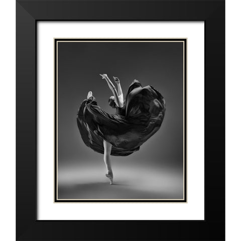 Untitled Black Modern Wood Framed Art Print with Double Matting by Li, Rob