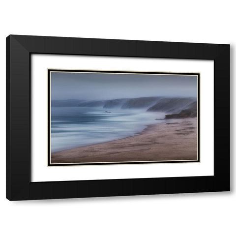Mists Black Modern Wood Framed Art Print with Double Matting by Gutierrez, Lola