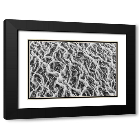 Wide River Shapes Black Modern Wood Framed Art Print with Double Matting by Svoboda MQEP, Peter