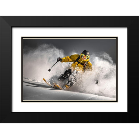 Powder Blast Black Modern Wood Framed Art Print with Double Matting by Bertoncelj, Sandi