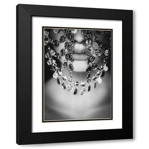 Mystacrieuse Black Modern Wood Framed Art Print with Double Matting by Cherkaoui, Fatima