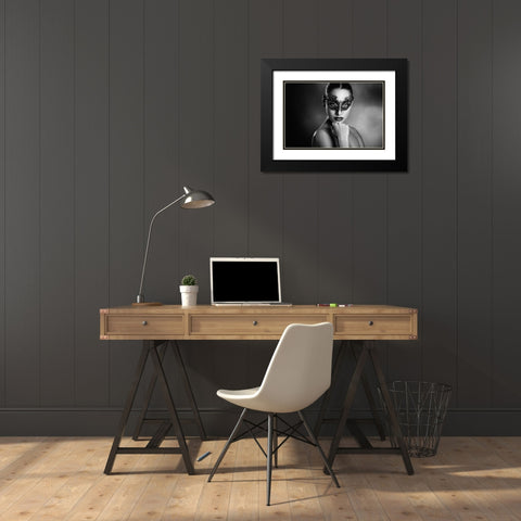 Unknown Black Modern Wood Framed Art Print with Double Matting by Tambe, Peppe