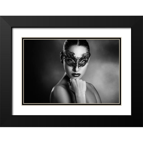 Unknown Black Modern Wood Framed Art Print with Double Matting by Tambe, Peppe