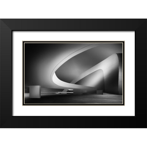 Niemeyer Art Black Modern Wood Framed Art Print with Double Matting by Osuna, Fran