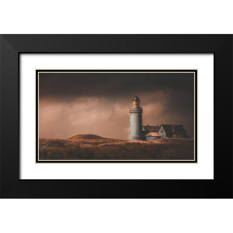 Utopia Black Modern Wood Framed Art Print with Double Matting by Hennen, Marcus