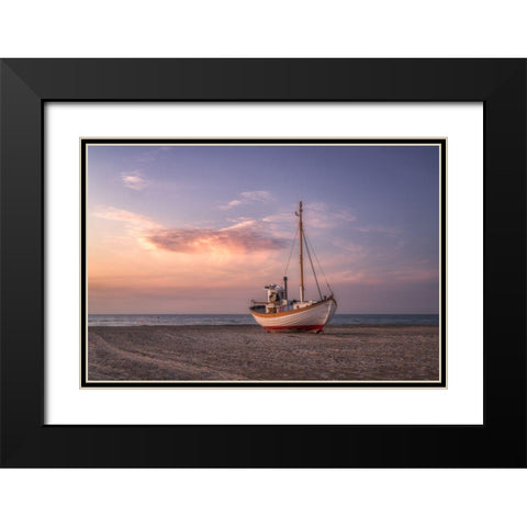 Jammerbugten Black Modern Wood Framed Art Print with Double Matting by Riml, Ludwig