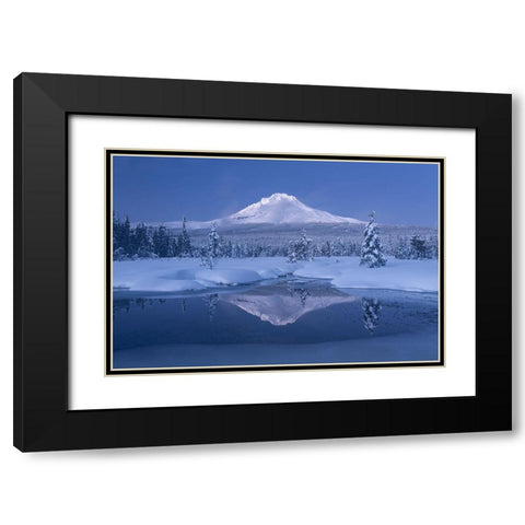 Silence Black Modern Wood Framed Art Print with Double Matting by Macua, Gerald