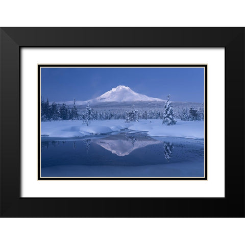 Silence Black Modern Wood Framed Art Print with Double Matting by Macua, Gerald