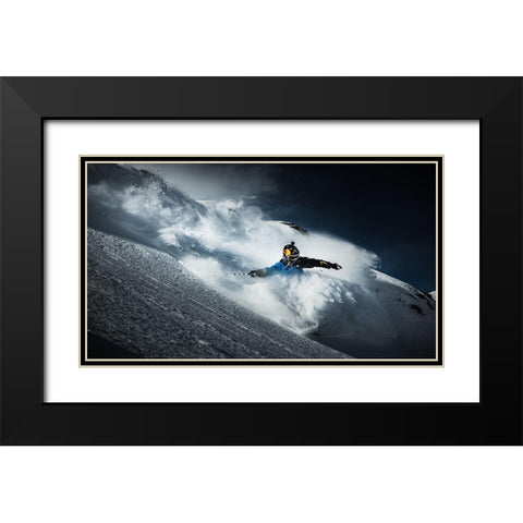 No Holding Back With Ralph Maho Black Modern Wood Framed Art Print with Double Matting by Verbiest, Eric