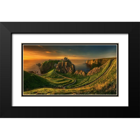 Dunnottar... Black Modern Wood Framed Art Print with Double Matting by Browko, Krzysztof