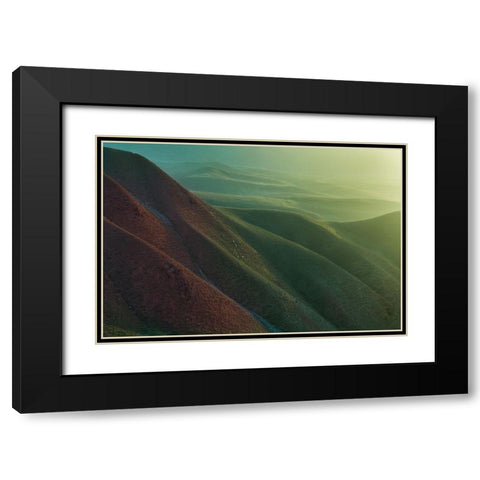 Natural Grassland Black Modern Wood Framed Art Print with Double Matting by Simoon