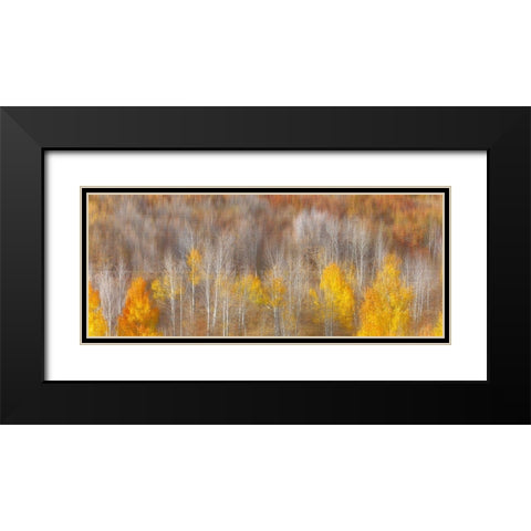 Autumn Painting Black Modern Wood Framed Art Print with Double Matting by Xu, Mei