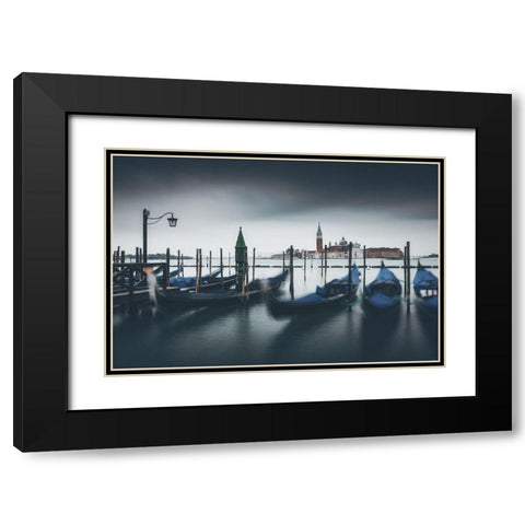 Floating On A Dream Black Modern Wood Framed Art Print with Double Matting by Behzad, Majid