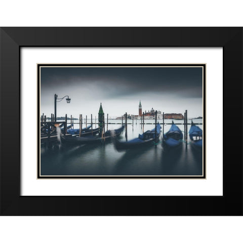 Floating On A Dream Black Modern Wood Framed Art Print with Double Matting by Behzad, Majid