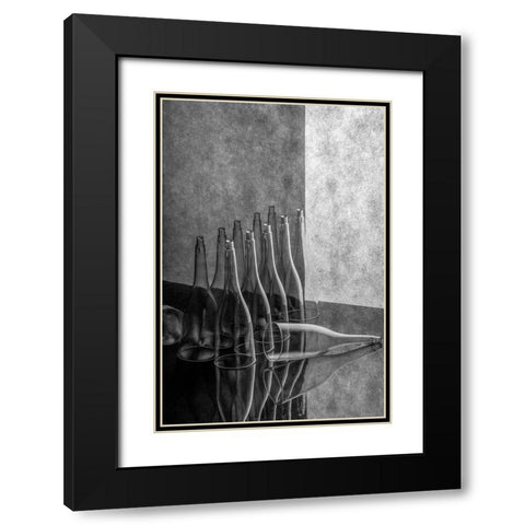 Still Life With Transparent Figures Black Modern Wood Framed Art Print with Double Matting by Barkow, Brig