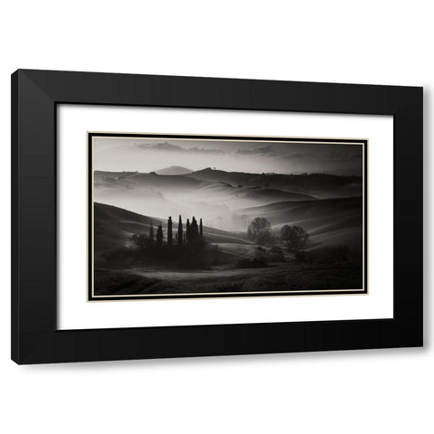 In The Morning Black Modern Wood Framed Art Print with Double Matting by Massetti, Fabrizio