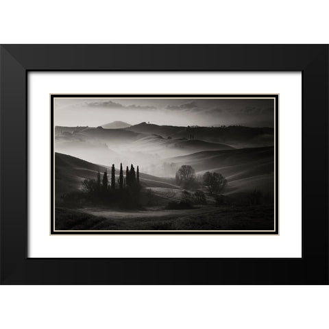 In The Morning Black Modern Wood Framed Art Print with Double Matting by Massetti, Fabrizio