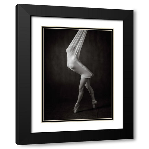 Trapped Black Modern Wood Framed Art Print with Double Matting by Catchlight Studio