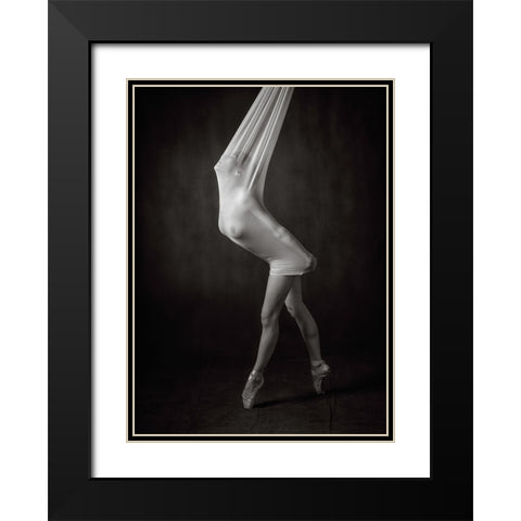 Trapped Black Modern Wood Framed Art Print with Double Matting by Catchlight Studio