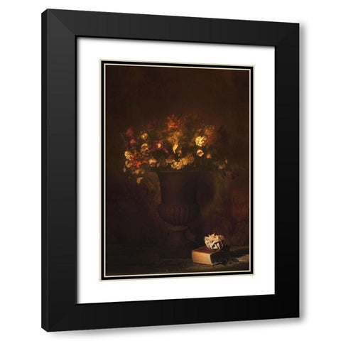 Shades In Braun Black Modern Wood Framed Art Print with Double Matting by Dingemans, Saskia